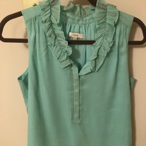Jcrew aqua blouse—NWOT